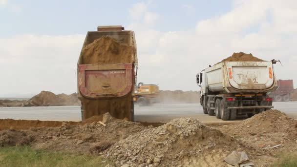 Danube Delta airport runway extension — Stock Video