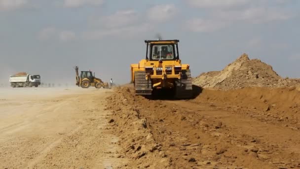 Przedłużenie pasa startowego lotniska Delta Dunaju, upływ czasu — Wideo stockowe