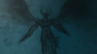 Karanlık parçacıklardan oluşan bir iblisin 3 boyutlu animasyonu