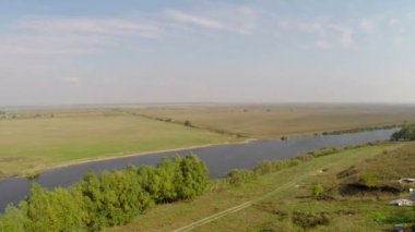 Dinogetia Manastırı Dobrogea, Romanya'da havadan görünümü