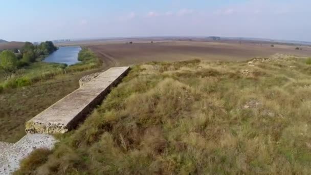 Les ruines de l'ancienne colonie géto-dacienne Dinogetia, vue aérienne 