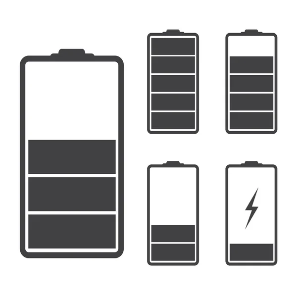 Set batterij pictogrammen illustratie — Stockvector