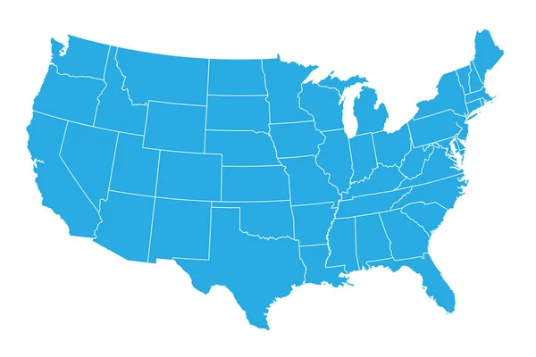 États-Unis d'Amérique Carte — Image vectorielle