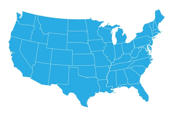 Verenigde Staten van Amerikaanse kaart — Stockvector