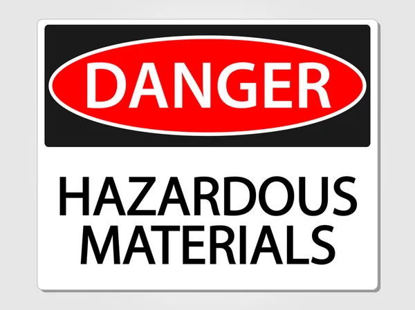 Hazardous Materials Sign — Stock Vector