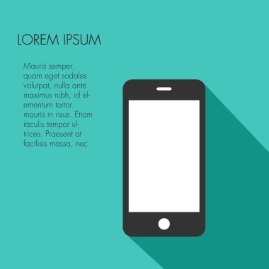 Smartphone uzun gölge illüstrasyon