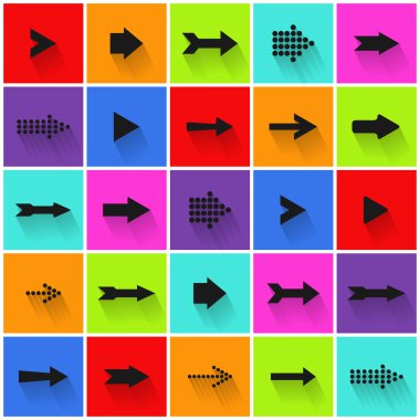 ok işaretleri set vektör