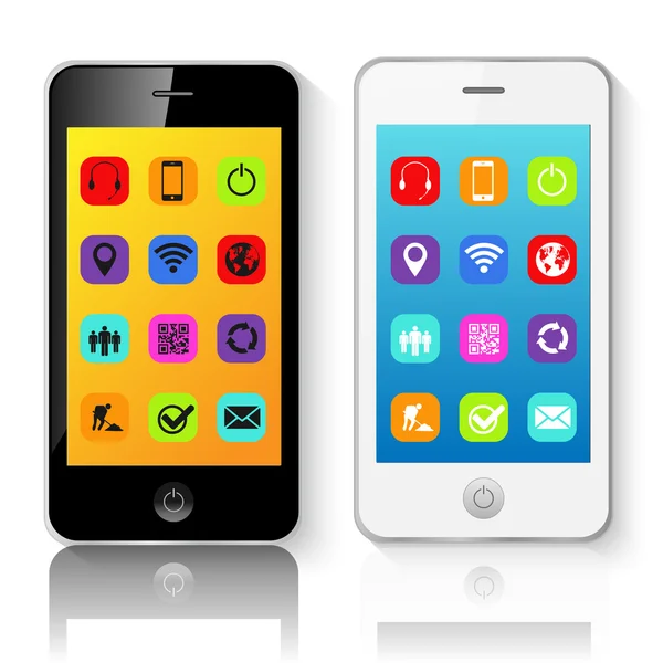 Mobile Smart phones illustration vectorielle — Image vectorielle