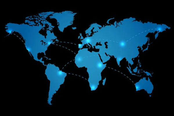 Mapa mundial ilustração vetorial — Vetor de Stock