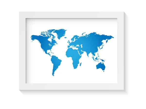 Ilustración del marco del mapa mundial — Archivo Imágenes Vectoriales
