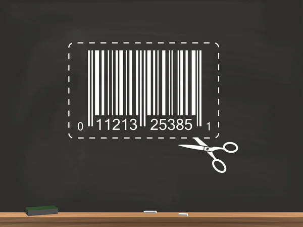 Barcode Chalkboard Vector Illustration — Stock Vector