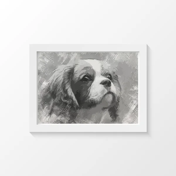 Kavalierkönig Karl Spaniel Illustration Stockillustration