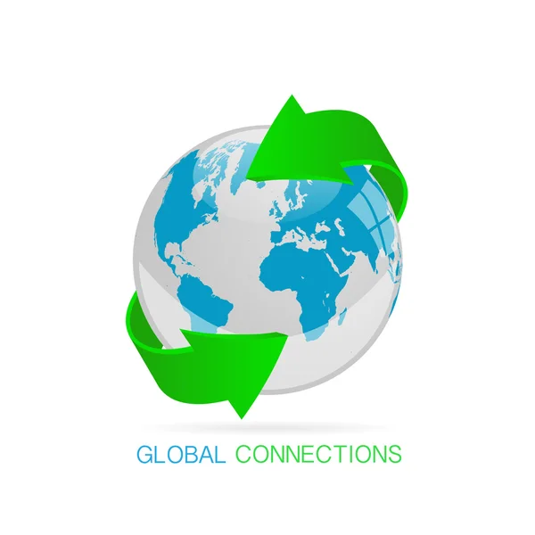 Global Connections Illustration — Stock Vector