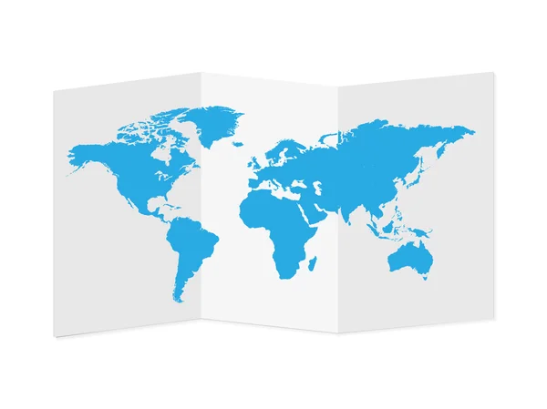 Illustrazione della carta mappa del mondo — Vettoriale Stock
