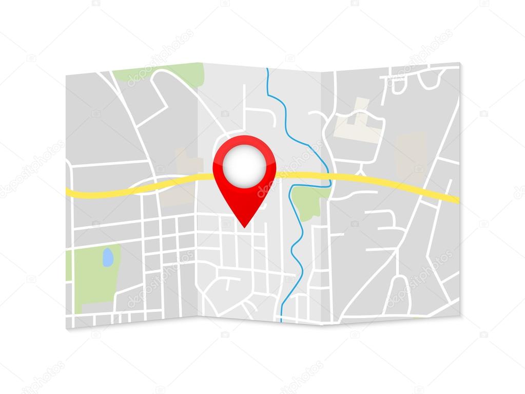 City Map Pointer Illustration