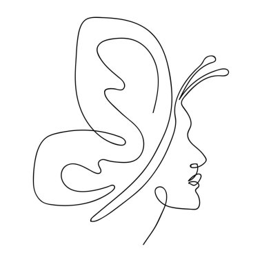 Kozmetik, tişört ve moda için minimalist, oldukça seksi, soyut kadın vücut çizimleri. Bayan portresi konsepti. Moda bir çizgi tasarım vektörü grafik çizimi