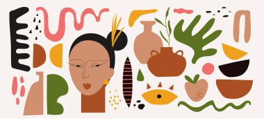 Soyut broşür şablon tasarımı. Broşür, poster, sunum ve kitap için şablon