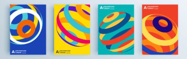 Minimum geometrik desenli posterler. vektör modern soyut arkaplan
