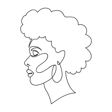 Kozmetik, tişört ve moda için minimalist, oldukça seksi, soyut kadın vücut çizimleri. Bayan portresi konsepti. Moda bir çizgi tasarım vektörü grafik çizimi