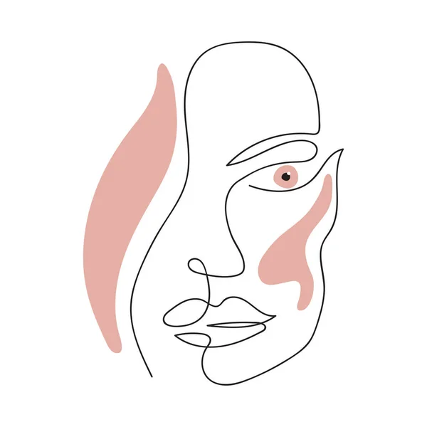 Dibujo Línea Continua Única Mujer Cuerpo Abstracto Bastante Atractivo Minimalista — Vector de stock