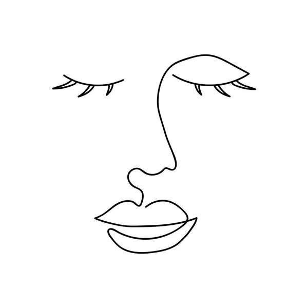 Dibujo Línea Continua Única Mujer Cuerpo Abstracto Bastante Atractivo Minimalista — Vector de stock