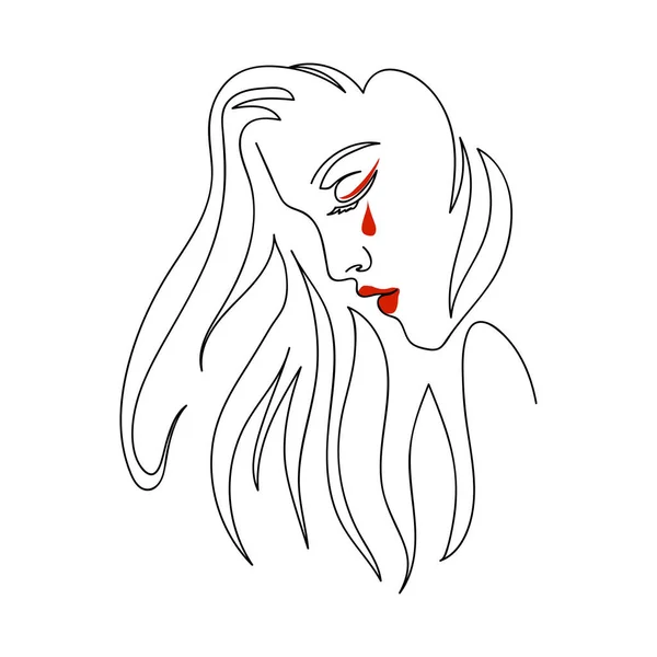 Dibujo Línea Continua Única Mujer Cuerpo Abstracto Bastante Atractivo Minimalista — Vector de stock