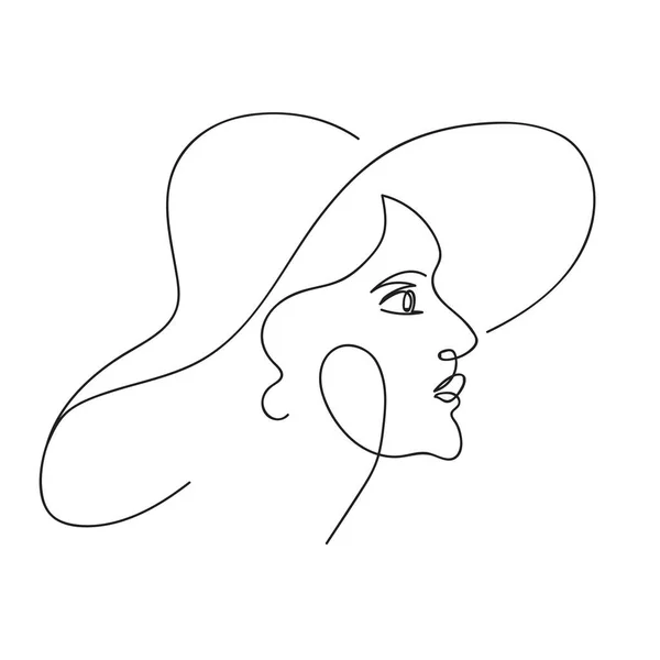 Dibujo Línea Continua Única Mujer Cuerpo Abstracto Bastante Atractivo Minimalista — Vector de stock