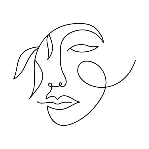 Dibujo Línea Continua Única Mujer Cuerpo Abstracto Bastante Atractivo Minimalista — Vector de stock