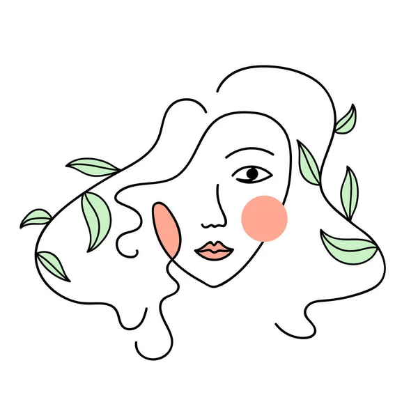 Dibujo Línea Continua Única Mujer Cuerpo Abstracto Bastante Atractivo Minimalista — Vector de stock