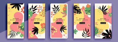 Satış afişleri şablonları tasarımı. Vektör illüstrasyonu.