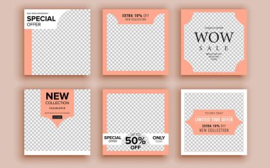 Satış afişleri şablonları tasarımı. Vektör illüstrasyonu.