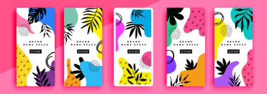 Satış afişleri şablonları tasarımı. Vektör illüstrasyonu.