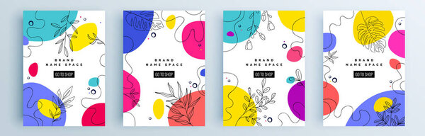 Set of sale banners templates design. Vector illustration.