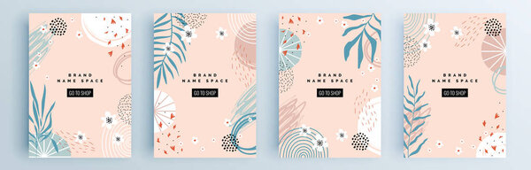 Set of sale banners templates design. Vector illustration.