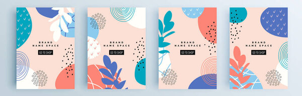 Set of sale banner templates design. Vector illustration.