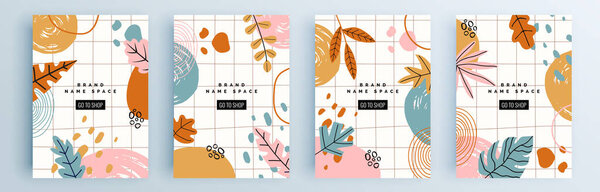 Set of sale banners templates design. Vector illustration.