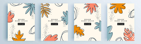 Set of sale banners templates design. Vector illustration.