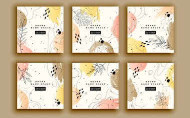 Satış afişleri şablonları tasarımı. Vektör illüstrasyonu.