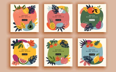 Satış afişleri şablonları tasarımı. Vektör illüstrasyonu.