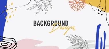 Gri arkaplanda çiçek unsurları olan vektör arkaplan tasarımı