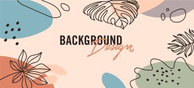 Pembe arka planda çiçek unsurları olan vektör arkaplan tasarımı