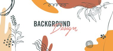 Beyaz arkaplanda çiçek unsurları olan vektör arkaplan tasarımı