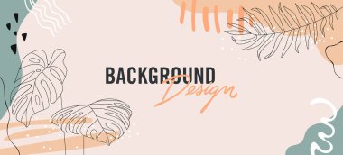 Pembe arka planda çiçek unsurları olan vektör arkaplan tasarımı