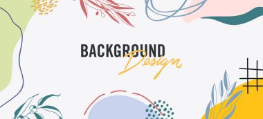 Gri arkaplanda çiçek unsurları olan vektör arkaplan tasarımı