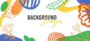 Beyaz arkaplanda çiçek unsurları olan vektör arkaplan tasarımı