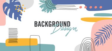 Beyaz arkaplanda çiçek unsurları olan vektör arkaplan tasarımı