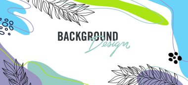 Beyaz arkaplanda çiçek unsurları olan vektör arkaplan tasarımı