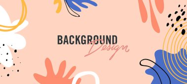 Pembe arka planda çiçek unsurları olan vektör arkaplan tasarımı