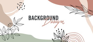 Beyaz arkaplanda çiçek unsurları olan vektör arkaplan tasarımı