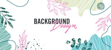 Beyaz arkaplanda çiçek unsurları olan vektör arkaplan tasarımı